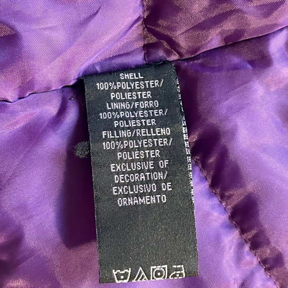 Calvin Klein youth Girls Puffer Jacket Coat Vest size 6 Quilted button snaps - Picture 4 of 8